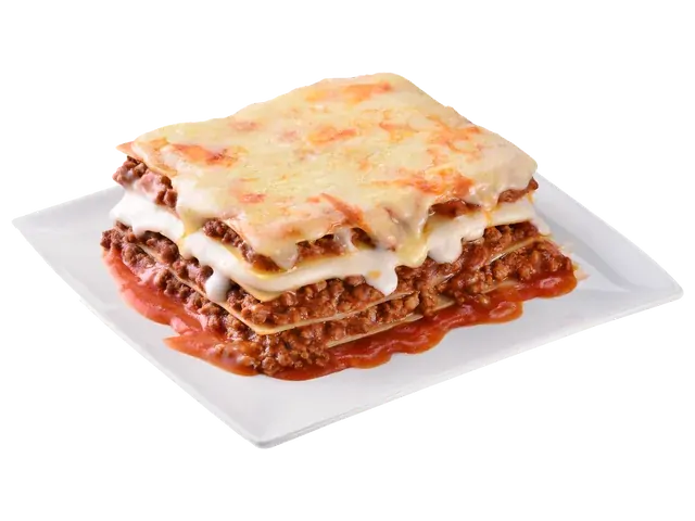 Lasanha Parmesan, prato completo com acompanhamentos