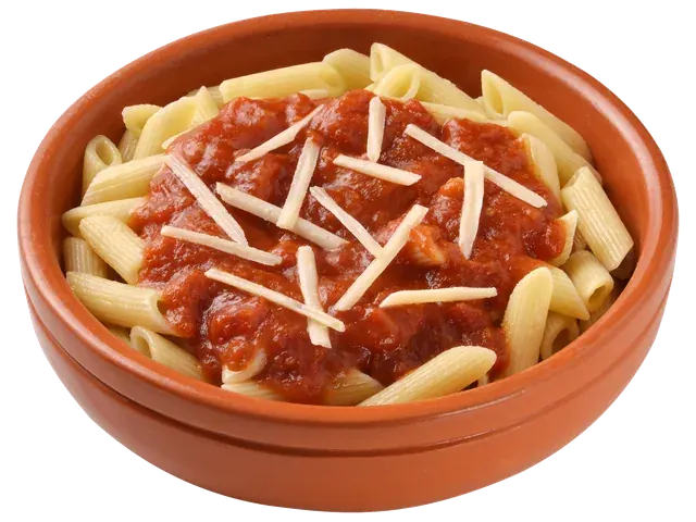 Penne All Sugo, prato completo com acompanhamentos